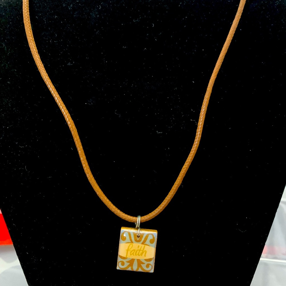 Faith pendant necklace